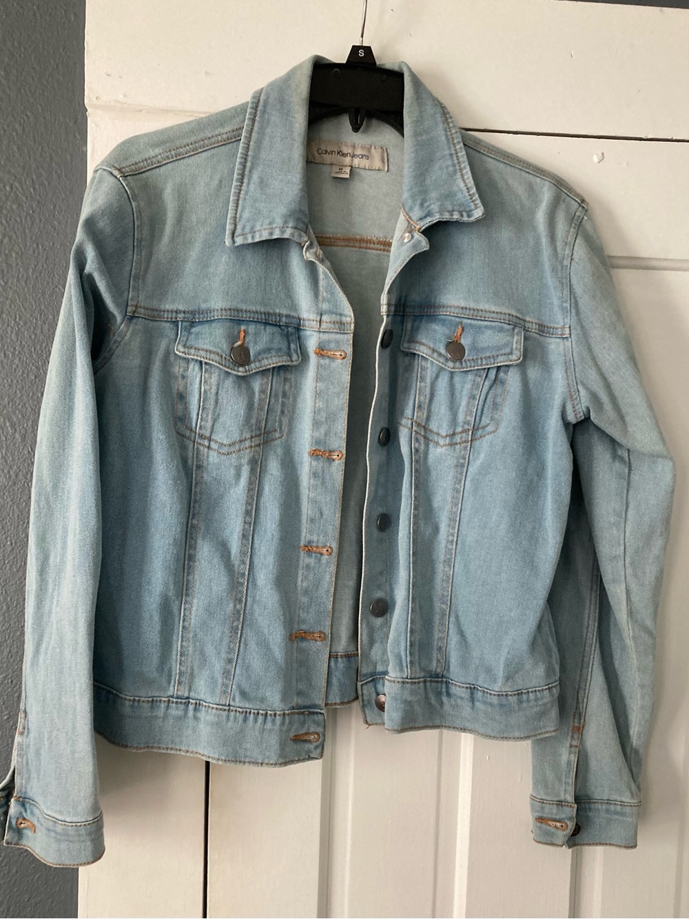 Calvin Klein Jeans Light Wash Denim Jacket - Pale Blue